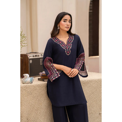 UA-257 Embroidered Cambric Cotton Co-Ord Set | Ready to Wear | Asian Clothes