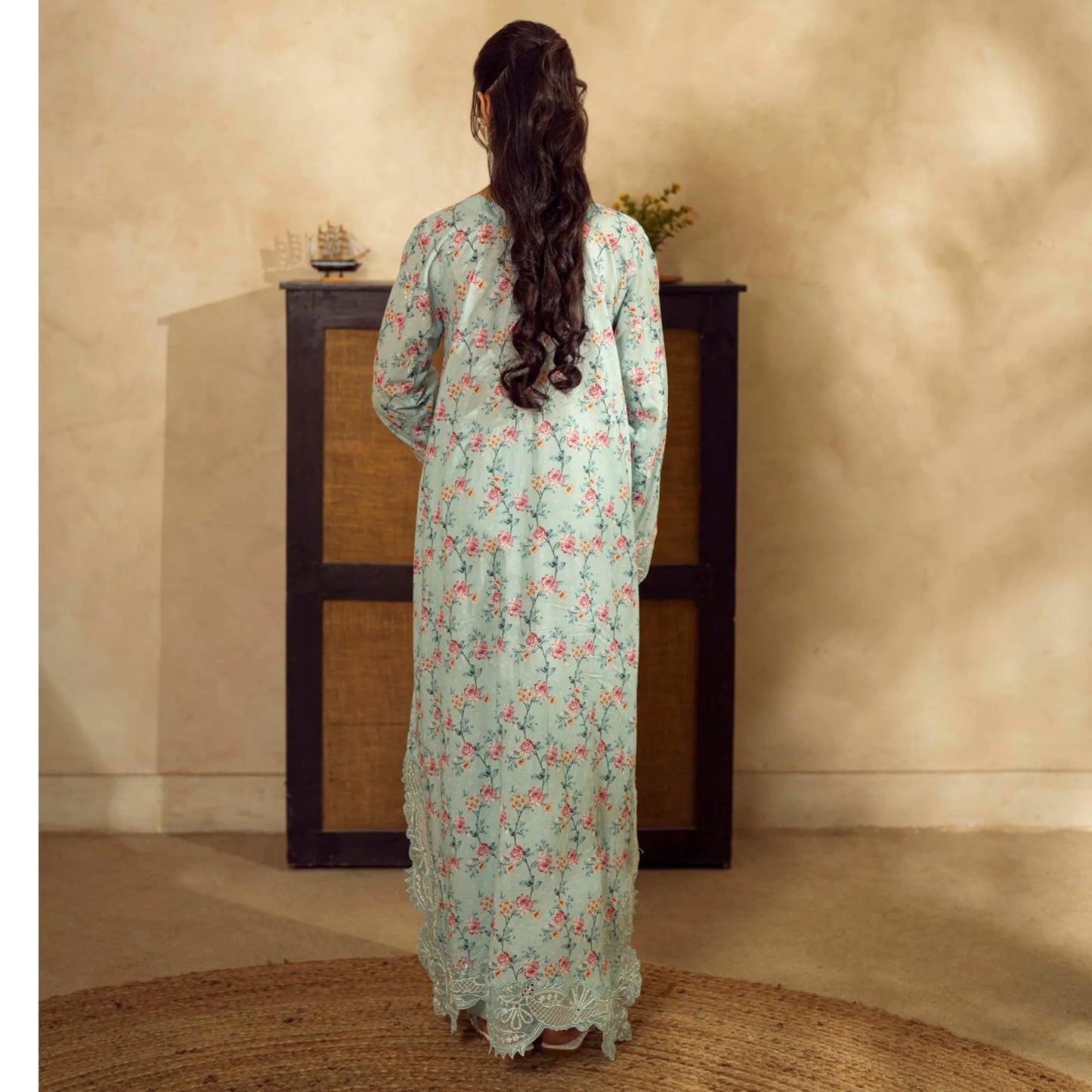 UGL-01 Printed Lawn Kaftan 2 Piece Set by Guzel