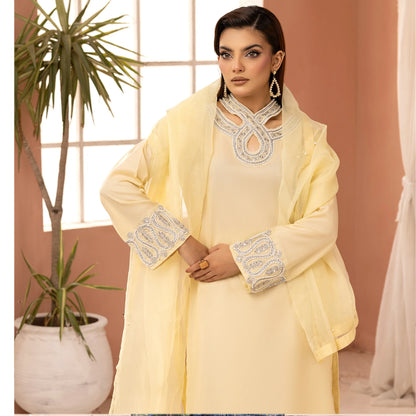 UMS-68 Florence Embroidered Visocse 3 pc Collection | Simrans