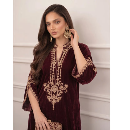 UA-316 Luxury Velvet Kaftan Style Co-Ord Set | Umnna