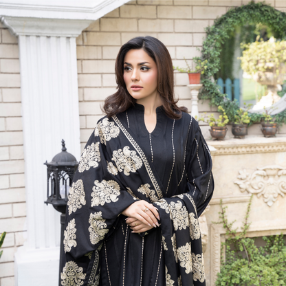3 Pc Dhanak Dress with Embroidered Shawl | Winter Collection | Raniya.h | UMRAH0801