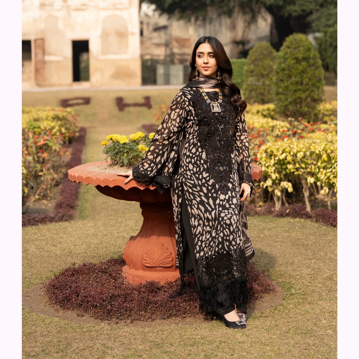 "AURA" Embroidered Georgette Collection by Karma Collection