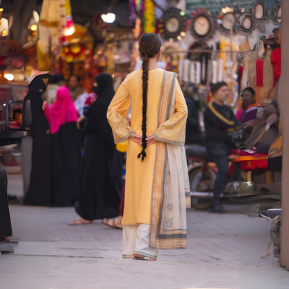 UCA-15 3 Pc Embroidered Cambric Cotton Ready to Wear Eid Collection by Casuallite