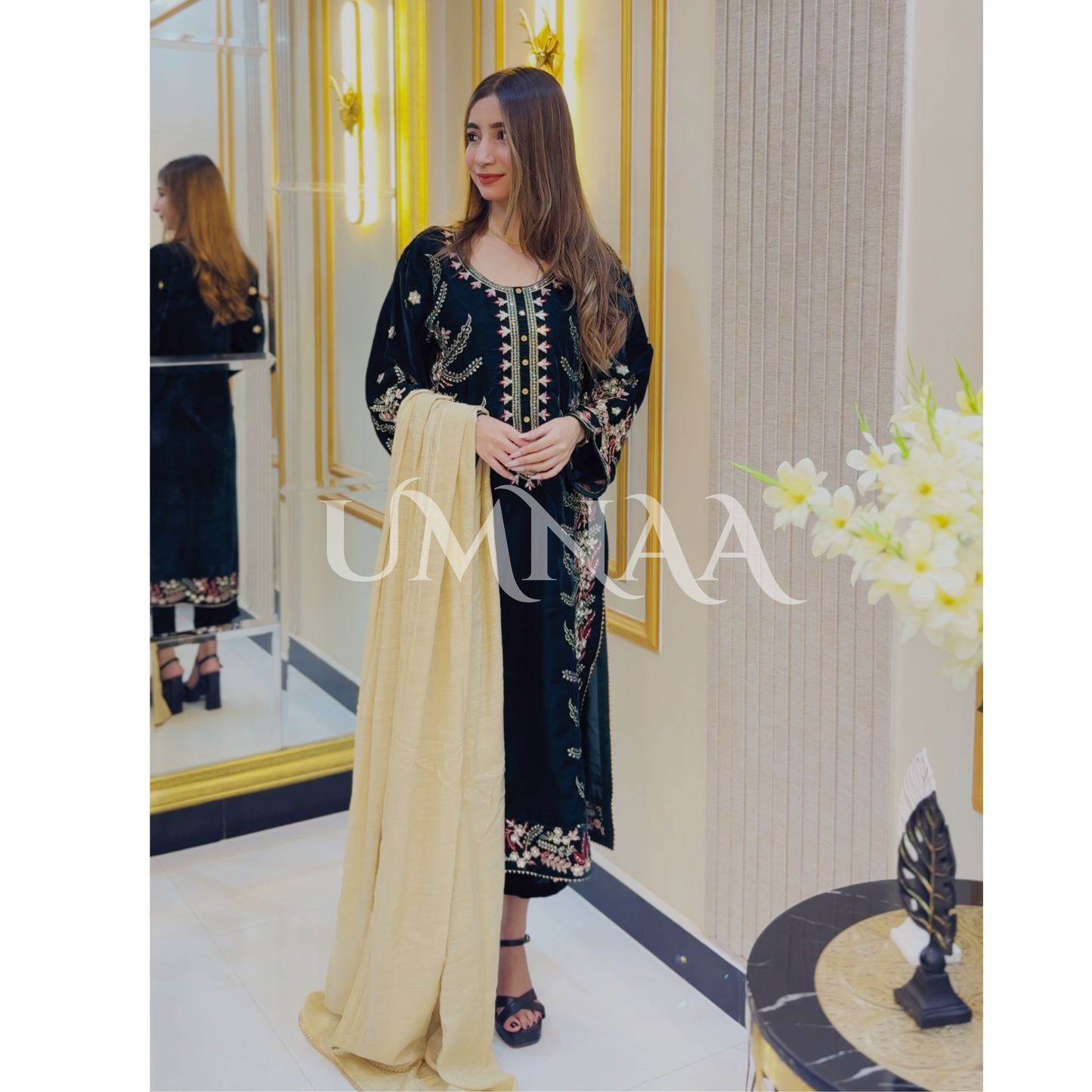 Luxury Embroidered Handwork Velvet Collection