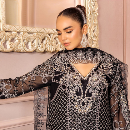 UTT-03 Embroidered Luxury Chiffon 3 Pc Pakistani Dress | Ready to wear | Traditional Thread