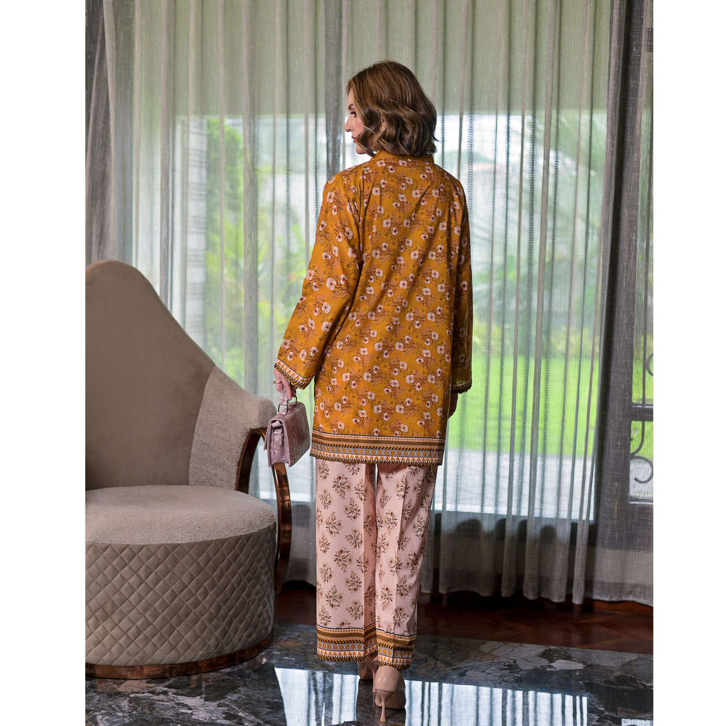 USN-17 Printed Cambric Cotton Co-Ords Set by Saphron