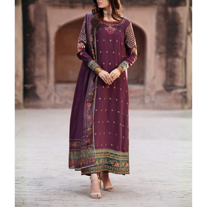 UCA-34 "ISHQIA" Festive Drop Embroidered Viscose Collection by Casuallite