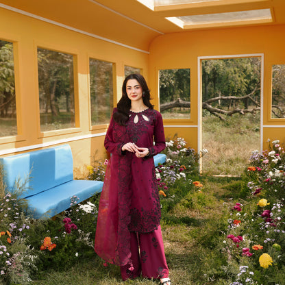 UMS-55 Janan Mother Daughter Chikenkari Jacquard Eid Edit by Simrans | Ready to Wear Asian Pakistani clothes