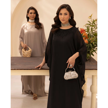 UMS-58 Jeem by Simrans Chiffon Kaftan Dress |Ready to Wear Modest Fashion Asian Clothes