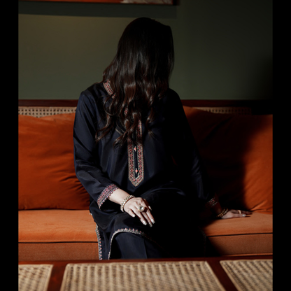 UCA-36 ELARA Festive Embroidered Viscose Dress with Printed Silk Dupatta | Women’s Festive Wear Pakistani Designer Outfit by Casuallite