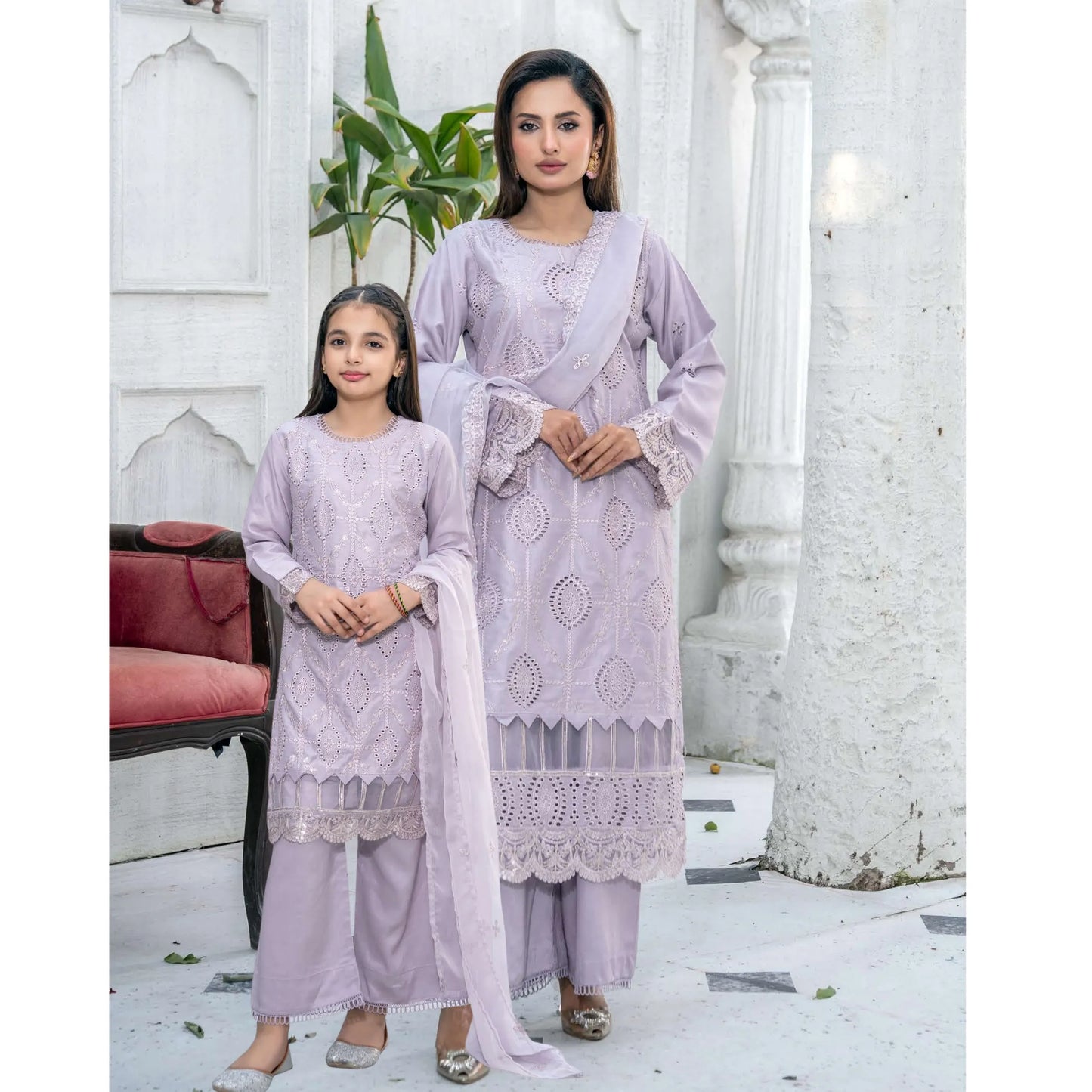 UMRZ-54 "Image Kari" Linen Festive Mother & Daughter Collection by Rangz