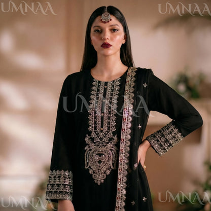 UA-210 Embroidered Chiffon Sharara Festive Collection by umnaa | Ready to Wear Pakistani Asian clothes