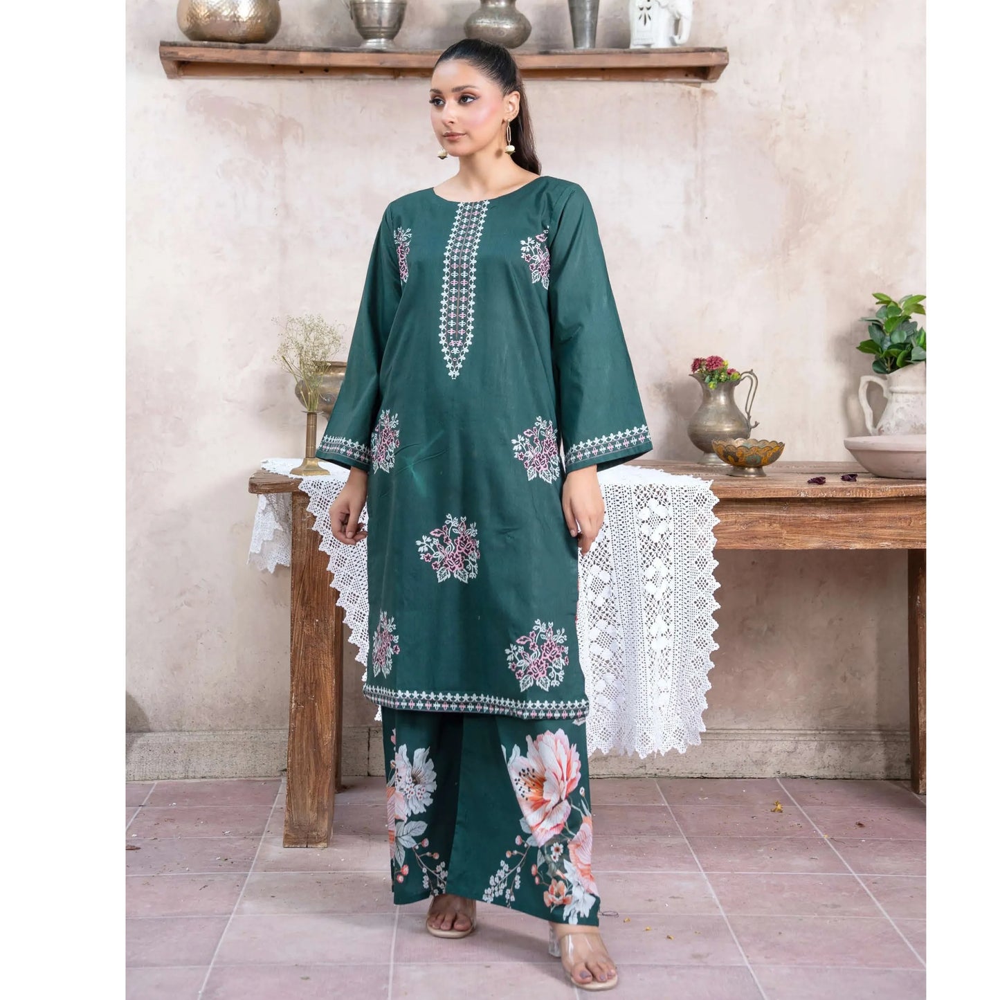 UMRZ-64 "Reat" by Rangz Embroidered Lawn Co Ord set collection| Ready to Wear Pakistani Asian clothes
