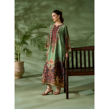 UAL-05 Printed Silk Kaftan Style Co-Ord Set Loose fit Casual Wear | Ethnic wear | ALLY'S