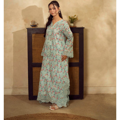 UGL-01 Printed Lawn Kaftan 2 Piece Set by Guzel