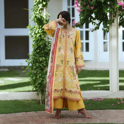 UCA-46 "Sakoon" Embroidered Cambric Cotton Pc Collection | Casuallite