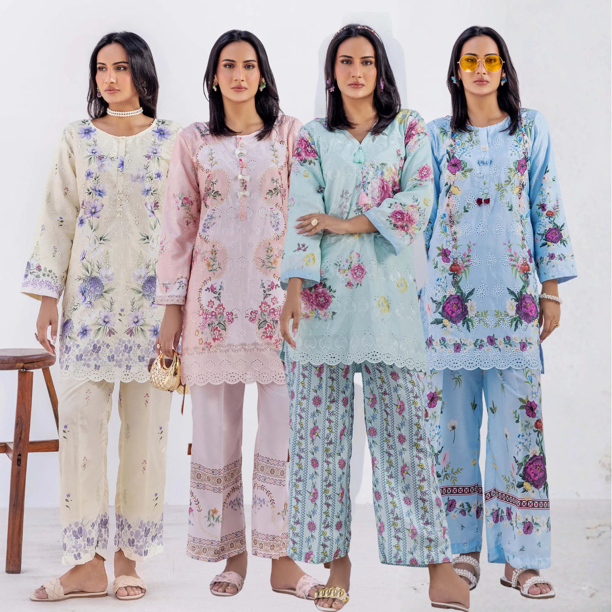 UAL-01 Chikankari Lawn Co-Ord Set | Adan's Libas