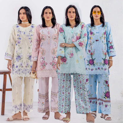 UAL-01 Chikankari Lawn Co-Ord Set | Adan's Libas