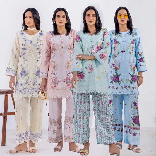 UAL-01 Chikankari Lawn Co-Ord Set | Adan's Libas