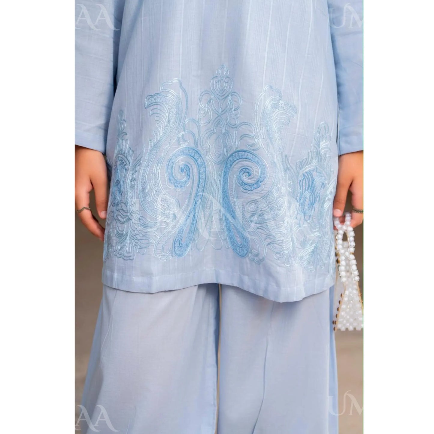 UA-277 Embroidered Trendy Cotton Co-Ord Set | Umnaa