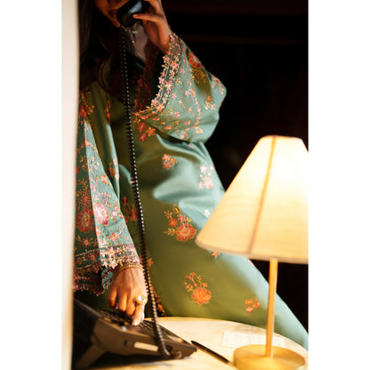 UCA-37 EALA Festive Embroidered Viscose Dress with Printed Silk Dupatta | Women’s Festive Wear Pakistani Designer Outfit by Casuallite