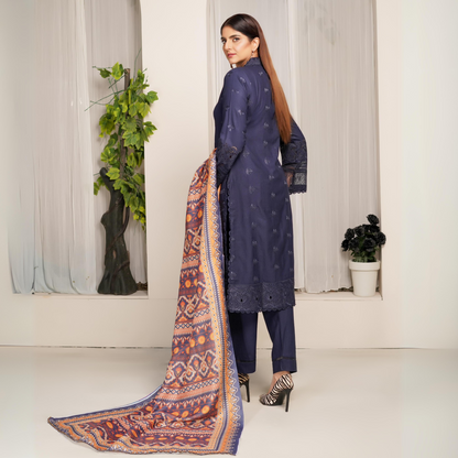 3 Pc Dhanak Collection | Ready to Wear | MUNIRA | UMMUN07