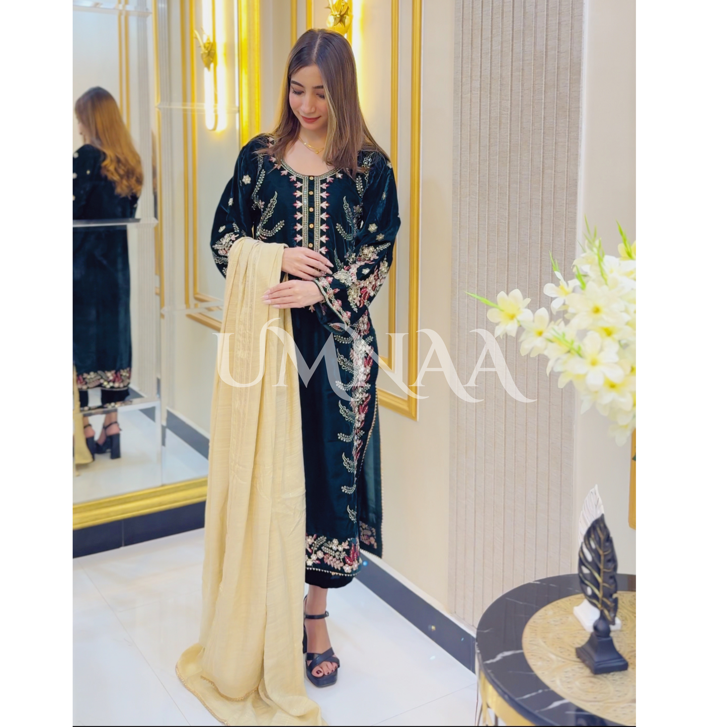 Luxury Embroidered Handwork Velvet Collection