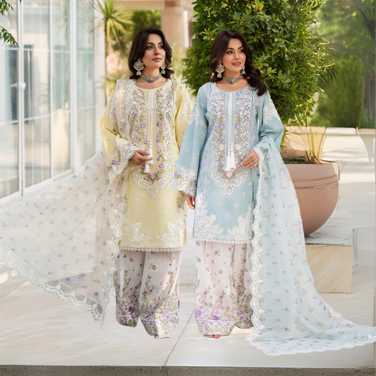 KC-1486 Chikenkari Luxury Cotton farshi Shalwar Collection | Ready to Wear | Karma Collection