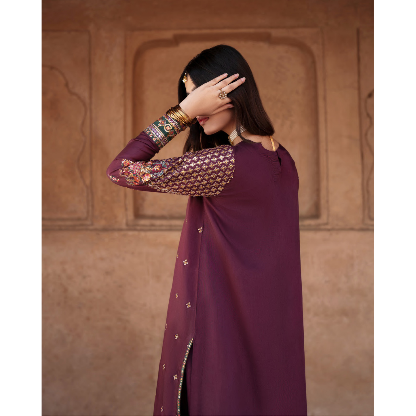 UCA-34 "ISHQIA" Festive Drop Embroidered Viscose Collection by Casuallite