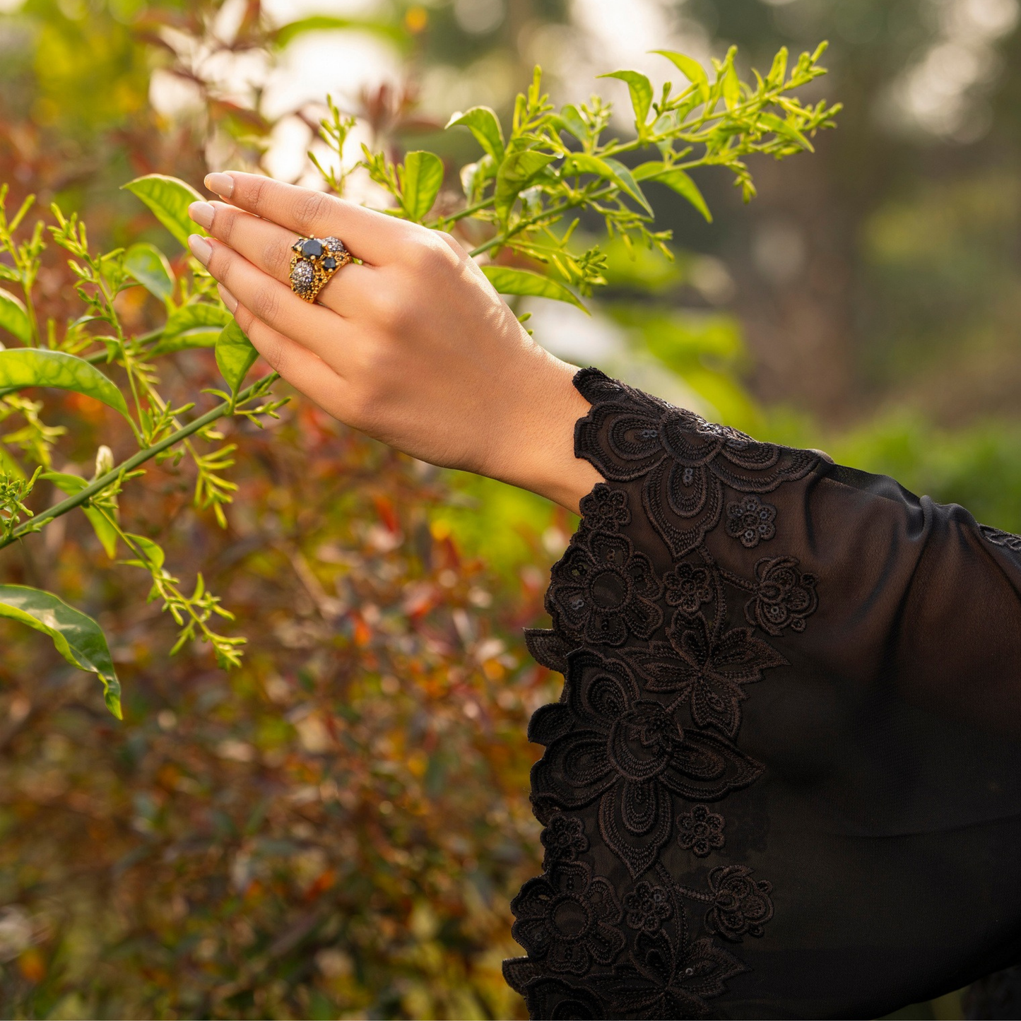 F-497 "Hayat" Embroidered Georgette Chiffon 3 Pc Collection