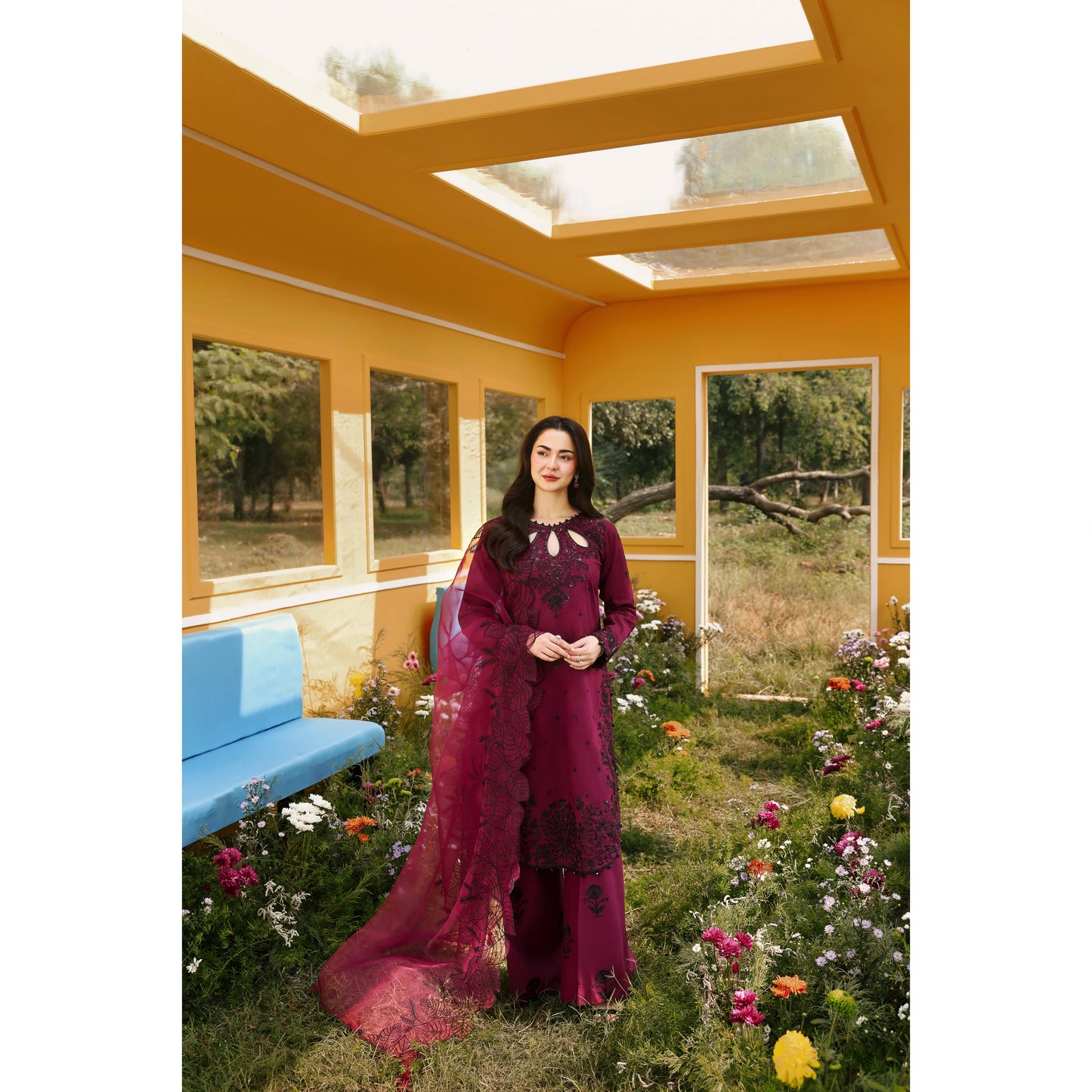 UMS-55 Janan Mother Daughter Chikenkari Jacquard Eid Edit by Simrans | Ready to Wear Asian Pakistani clothes