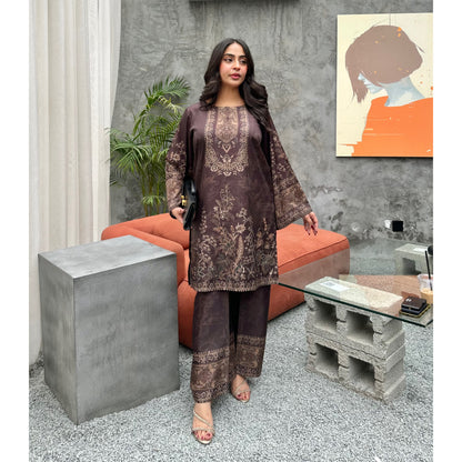 UA-169 Silk Printed Co-Ords Set by Umnaa | Ready to Wear Modest fashion Asian
