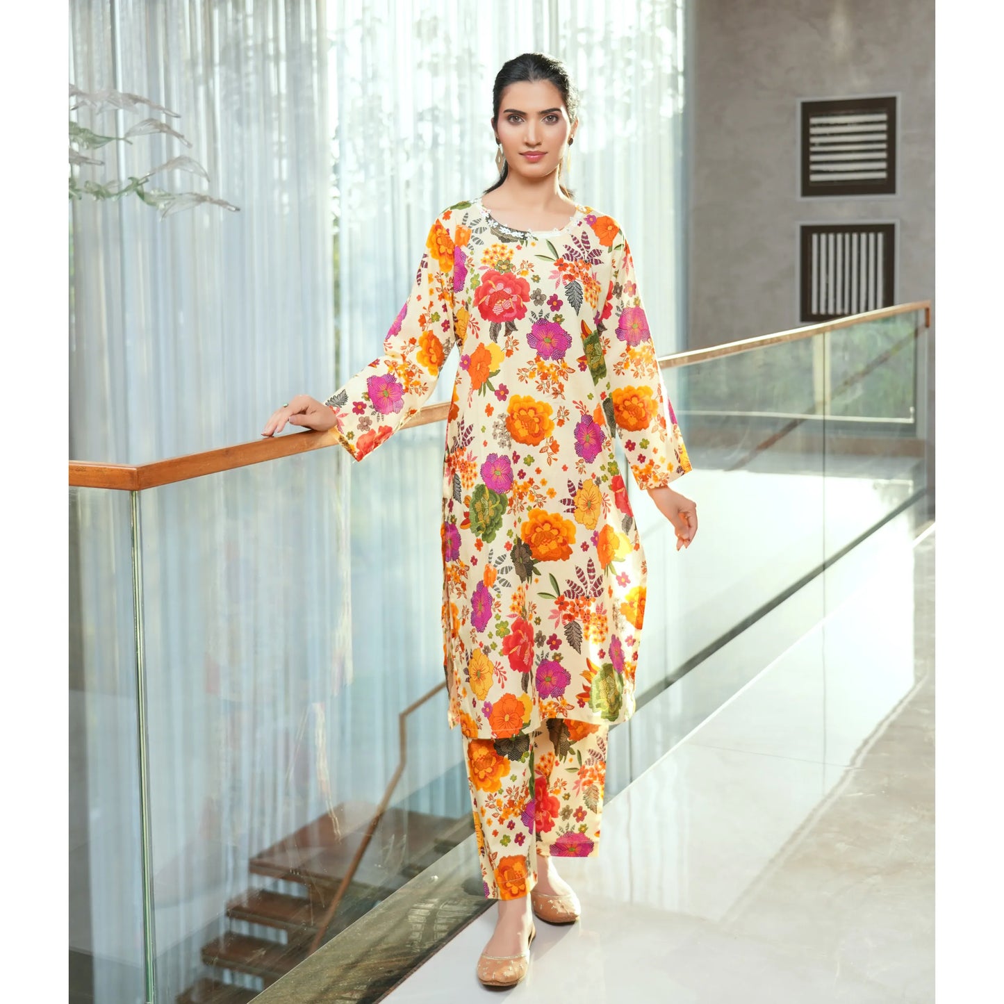 UMS-61 "Limelight" by Simrans Printed Lawn Co Ord Set Collection | Ready to Wear Pakistani Asian clothes