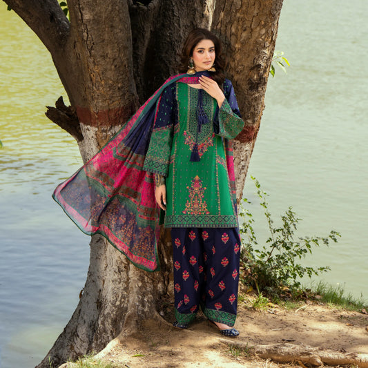 KC-1572 "Sunheri" Embroidered Festive Cambric Cotton Collection by Karma Collection