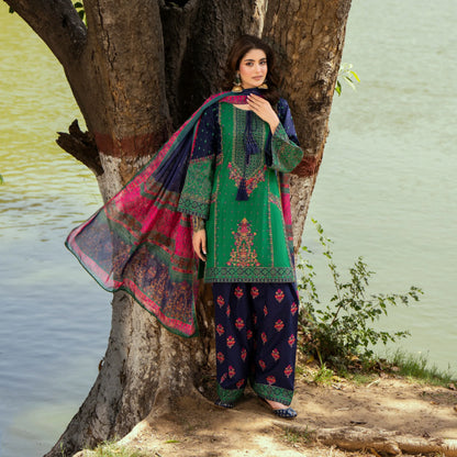 KC-1572 "Sunheri" Embroidered Festive Cambric Cotton Collection by Karma Collection