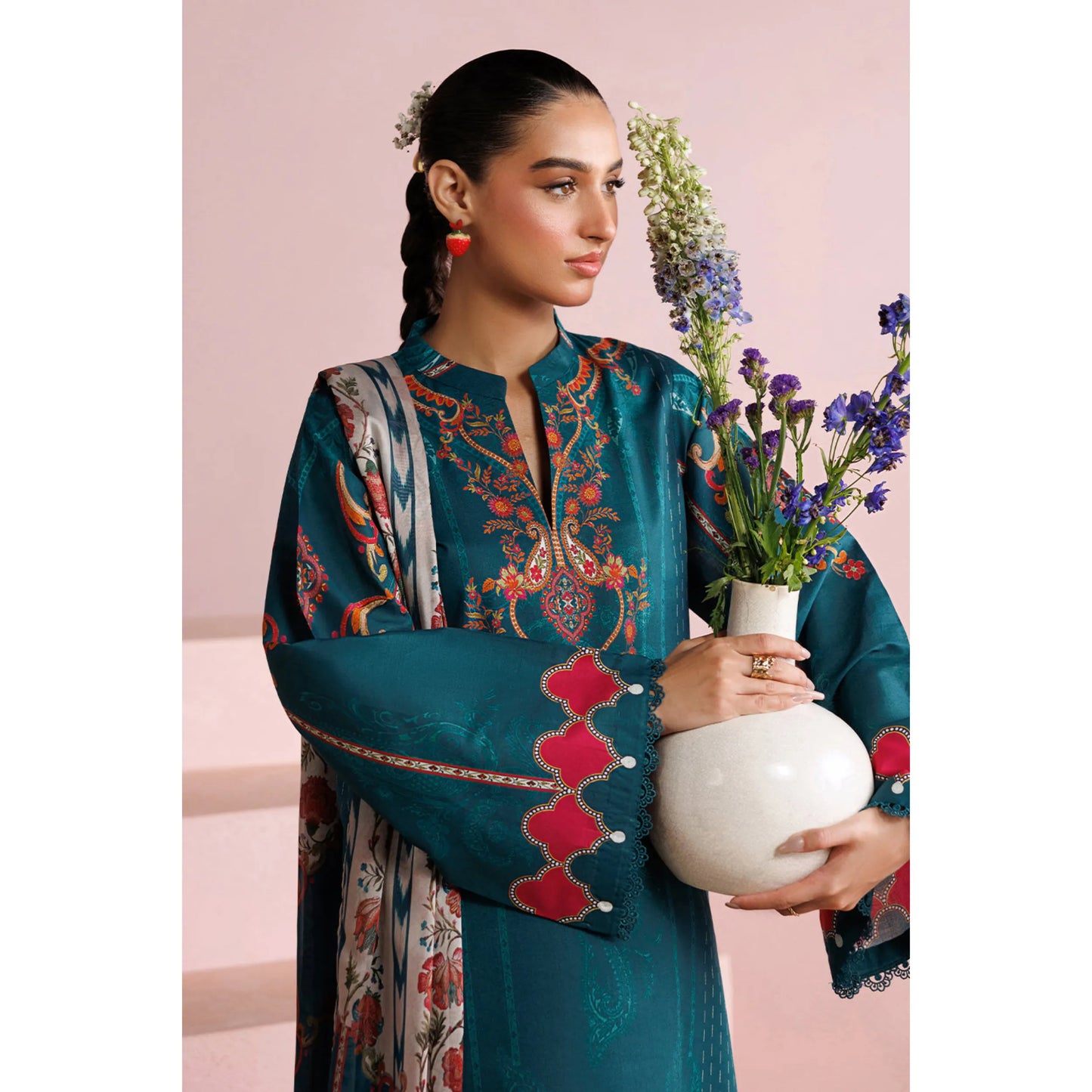 UE-02 "Printed Essential" by Esra Fashion Summer Printed Lawn 3 Piece Collection | Pakistani Asian Clothes