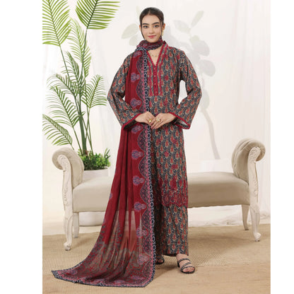 USN-22 Embroidered Chikankari Lawn 3 Piece Summer Collection by saphron | Ready to Wear Pakistani Asian Eastern wear