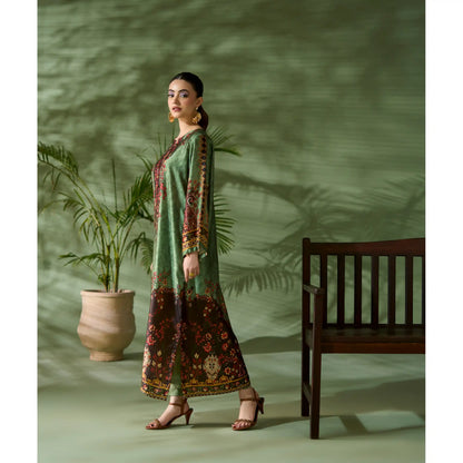 UAL-05 Printed Silk Kaftan Style Co-Ord Set Loose fit Casual Wear | Ethnic wear | ALLY'S