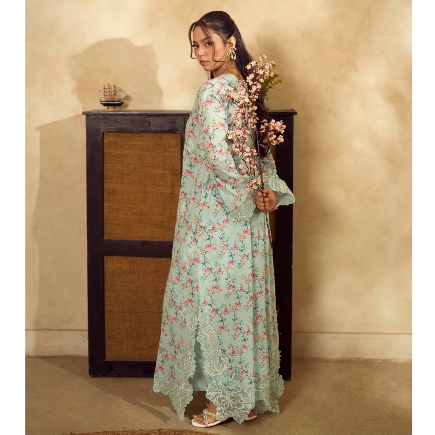 UGL-01 Printed Lawn Kaftan 2 Piece Set by Guzel