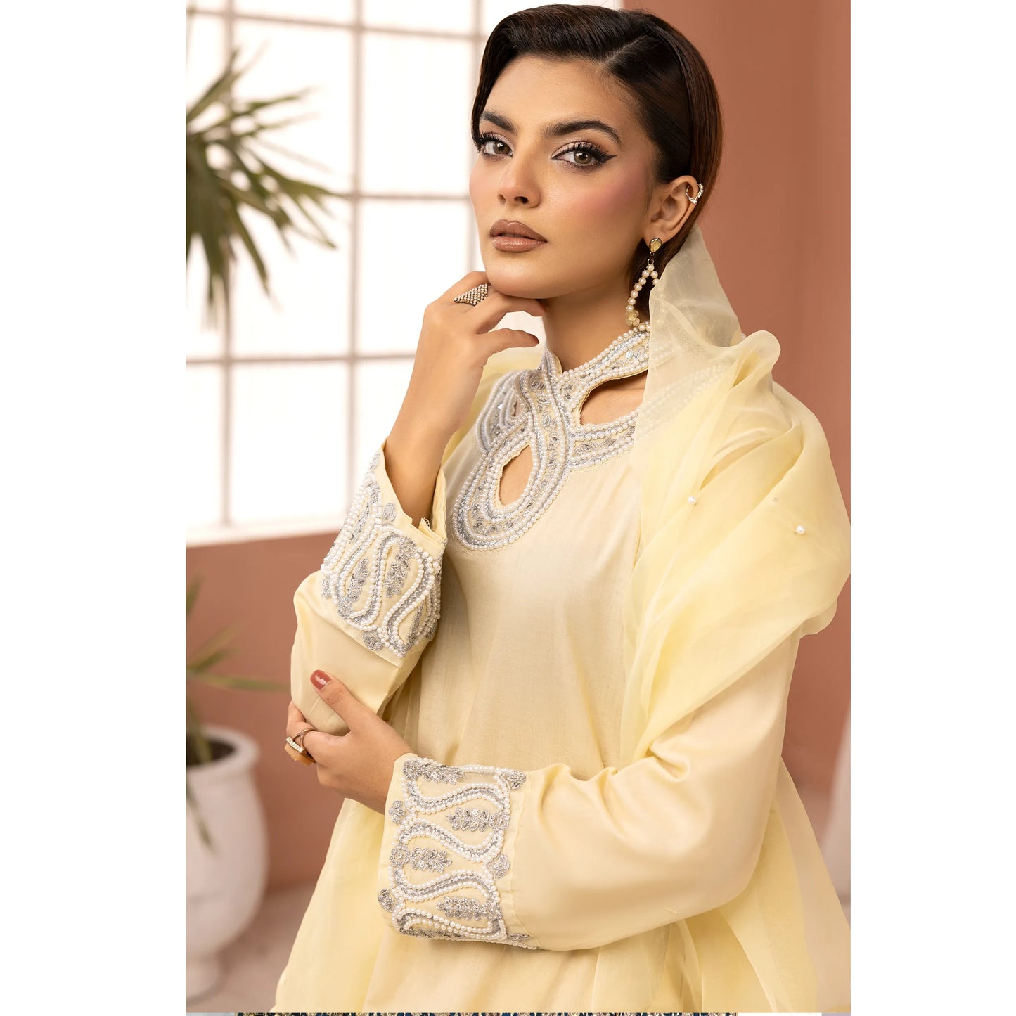 UMS-68 Florence Embroidered Visocse 3 pc Collection | Simrans