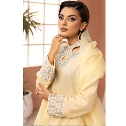 UMS-68 Florence Embroidered Visocse 3 pc Collection | Simrans