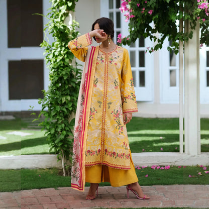 UCA-46 "Sakoon" Embroidered Cambric Cotton Pc Collection | Casuallite