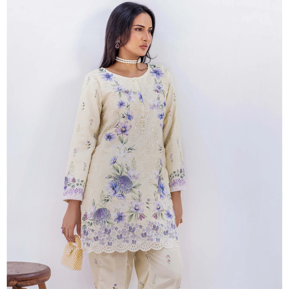 UAL-01 Chikankari Lawn Co-Ord Set | Adan's Libas