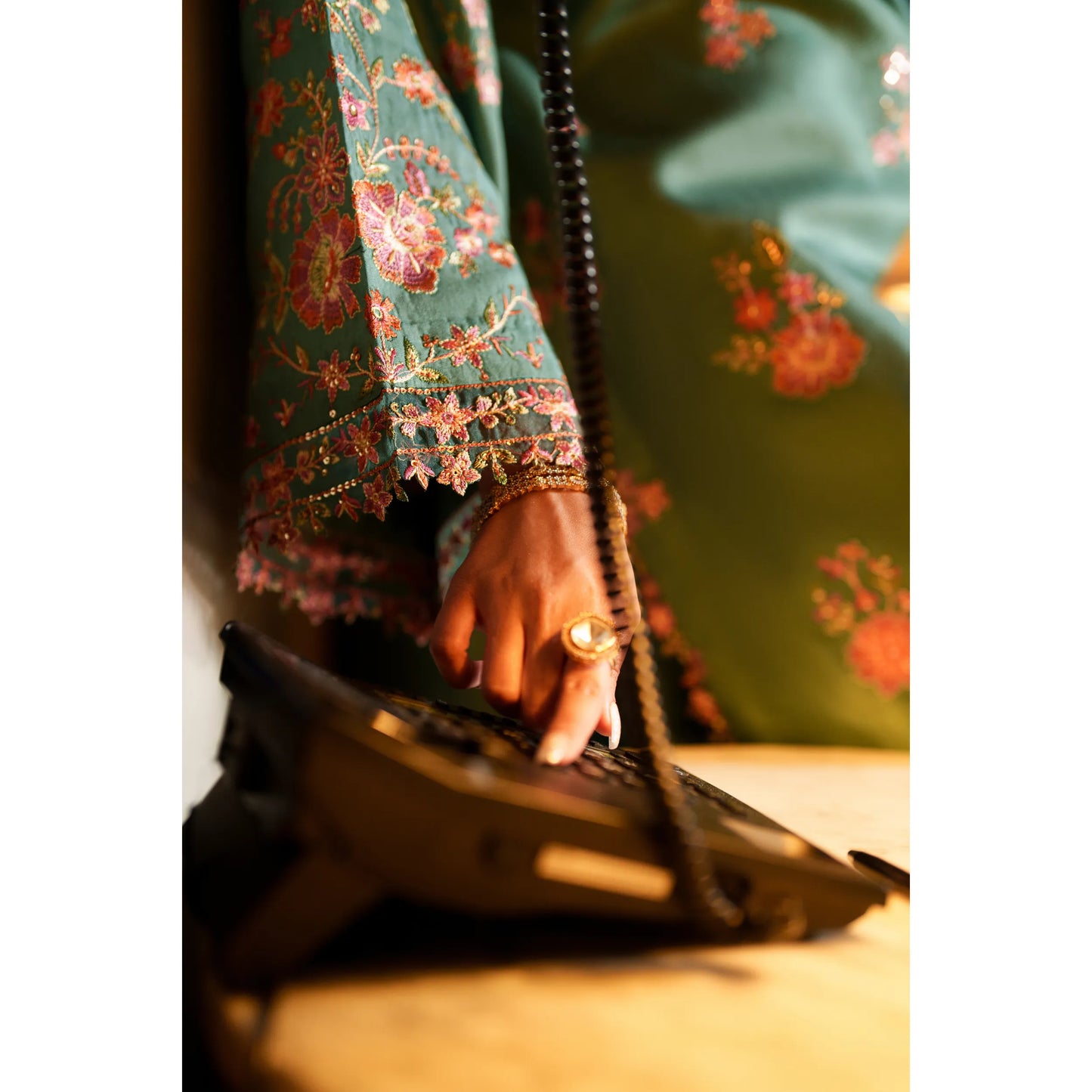 UCA-37 EALA Festive Embroidered Viscose Dress with Printed Silk Dupatta | Women’s Festive Wear Pakistani Designer Outfit by Casuallite