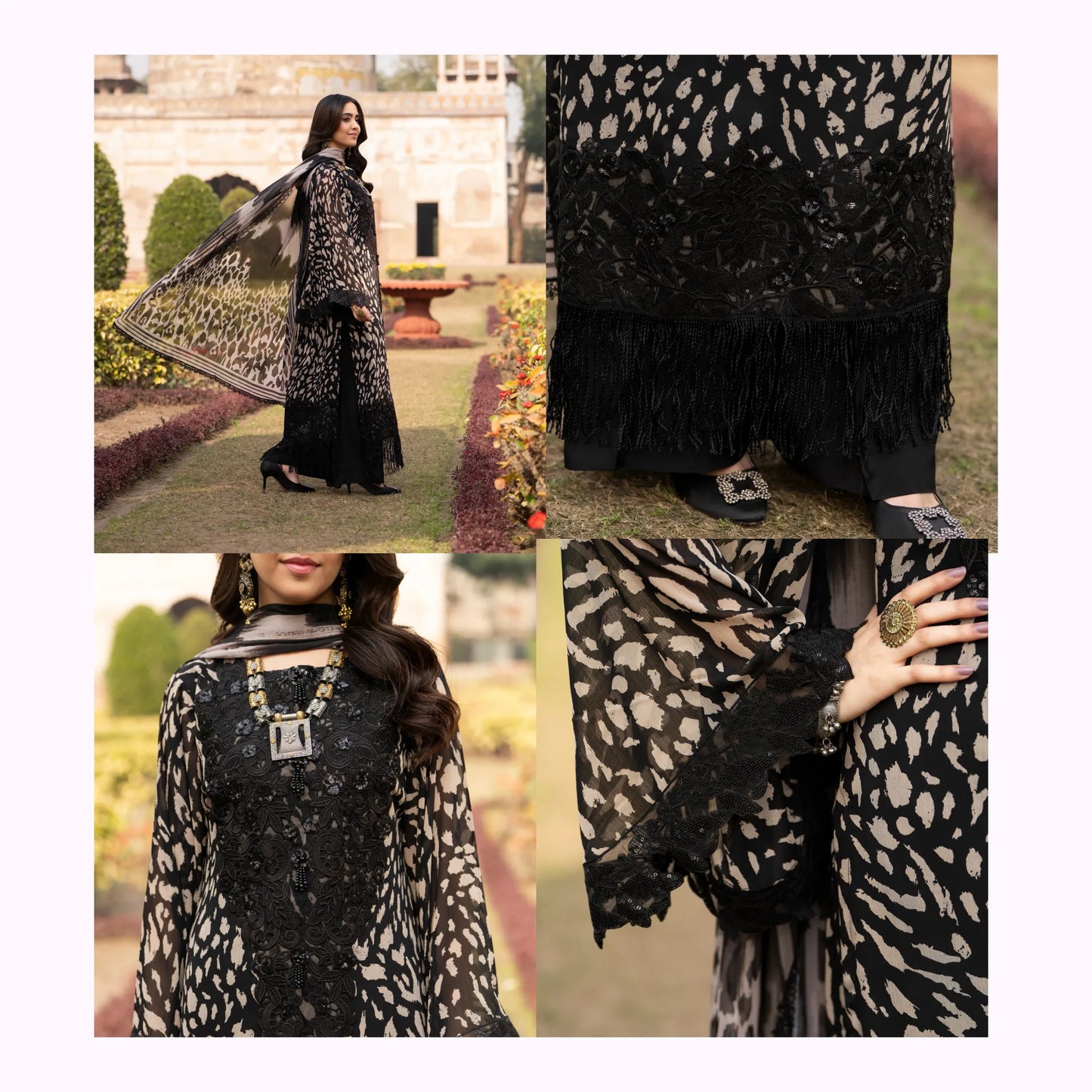 "AURA" Embroidered Georgette Collection by Karma Collection