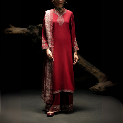 3 Pc Embroidered Viscose Ready to Wear Collection by Casuallite | UCA-12