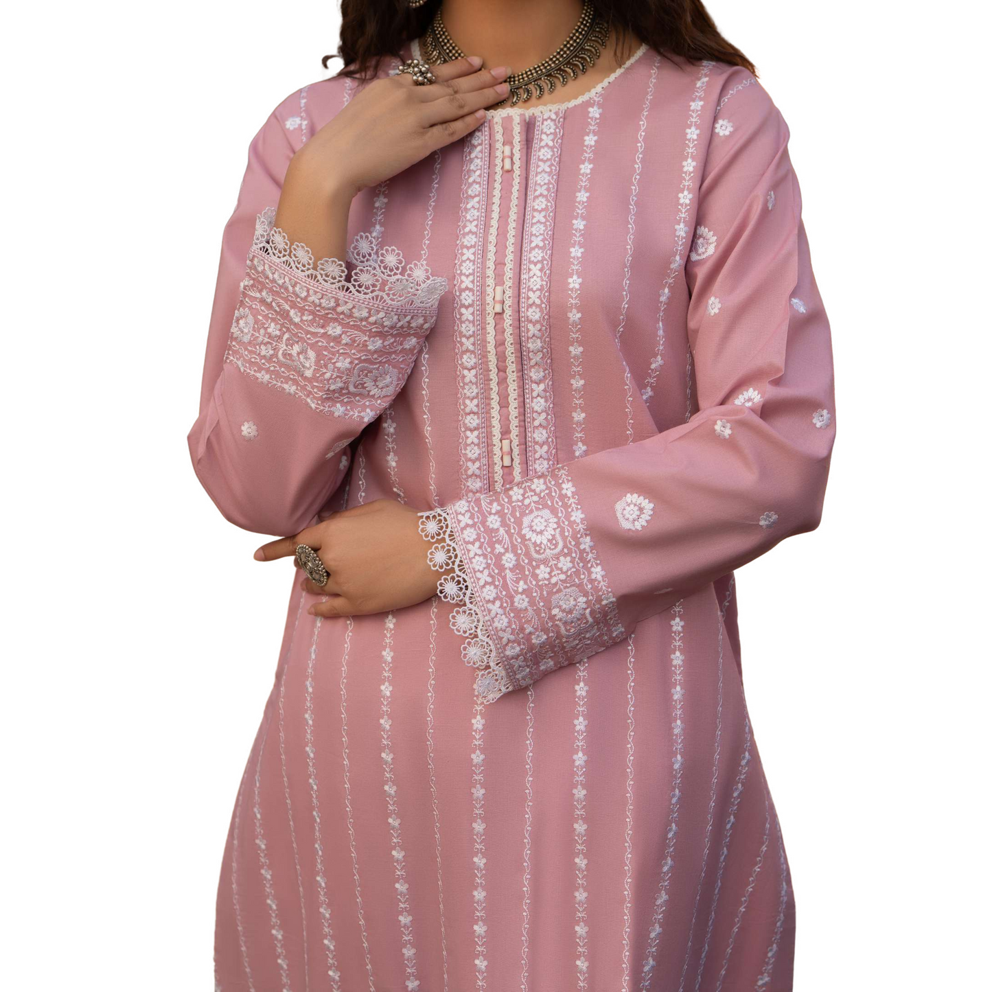 3 Pc Embroidered Cambric Cotton Ready to Wear Eid Collection by Casuallite | UCA-13