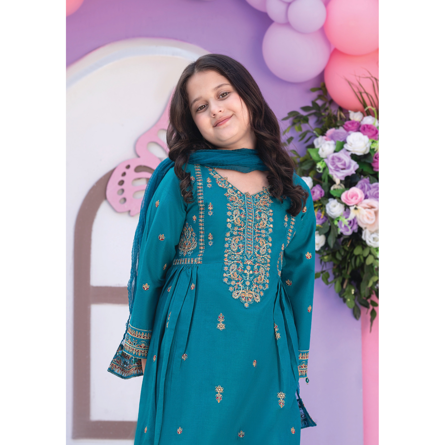 UAL-03 Kids 3 Pc Luxury Festive Cambric Cotton Eid Collection by Allys