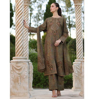 UA-138 Embroidered Printed khaddar Collection by Umnaa | Ready to Wear | Asian Clothes