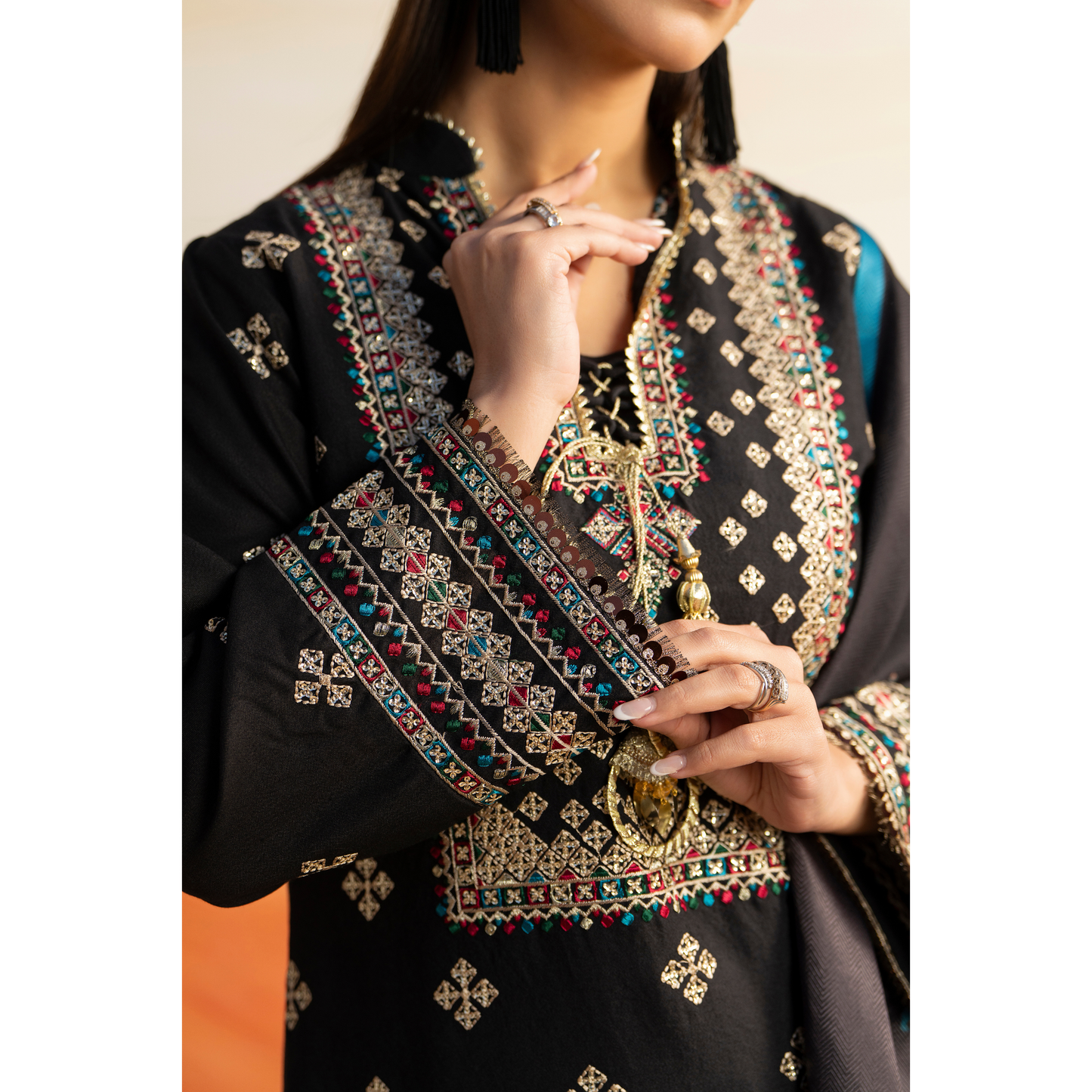 RA-25 Embroidered Dhanak Collection by Raniya.h